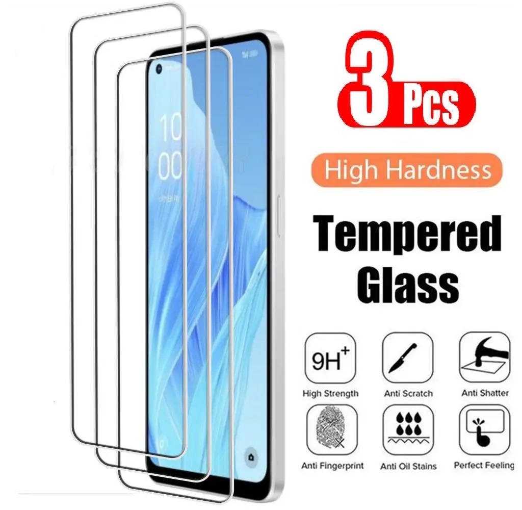 Oppo A78 - Kaca Tempered pelindung layar, 3 buah
