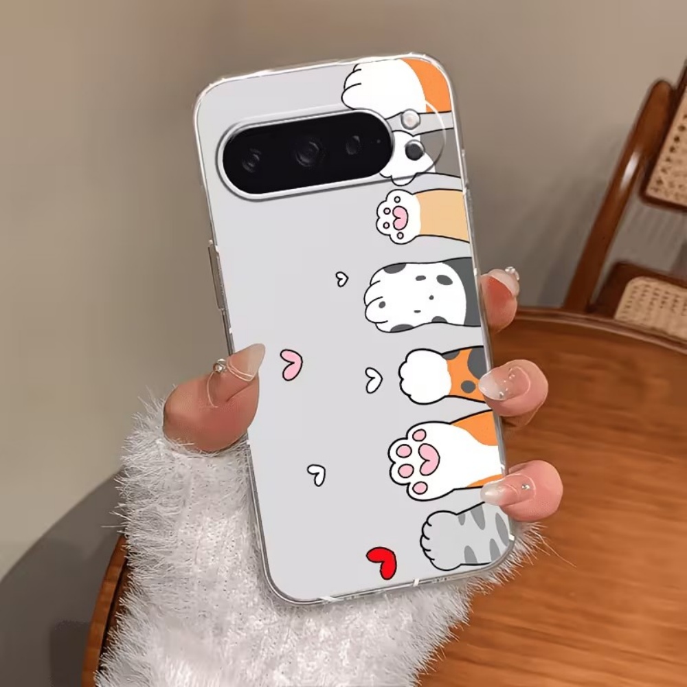 Google Pixel 9 - Casing Ponsel Silikon Bening Kristal Cetak