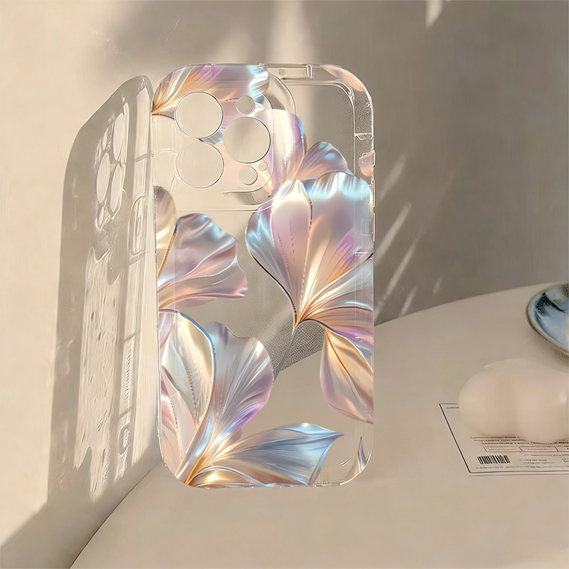 Xiaomi Redmi Note 13 - Casing Ponsel Motif Ginkgo Metalik Warna-warni