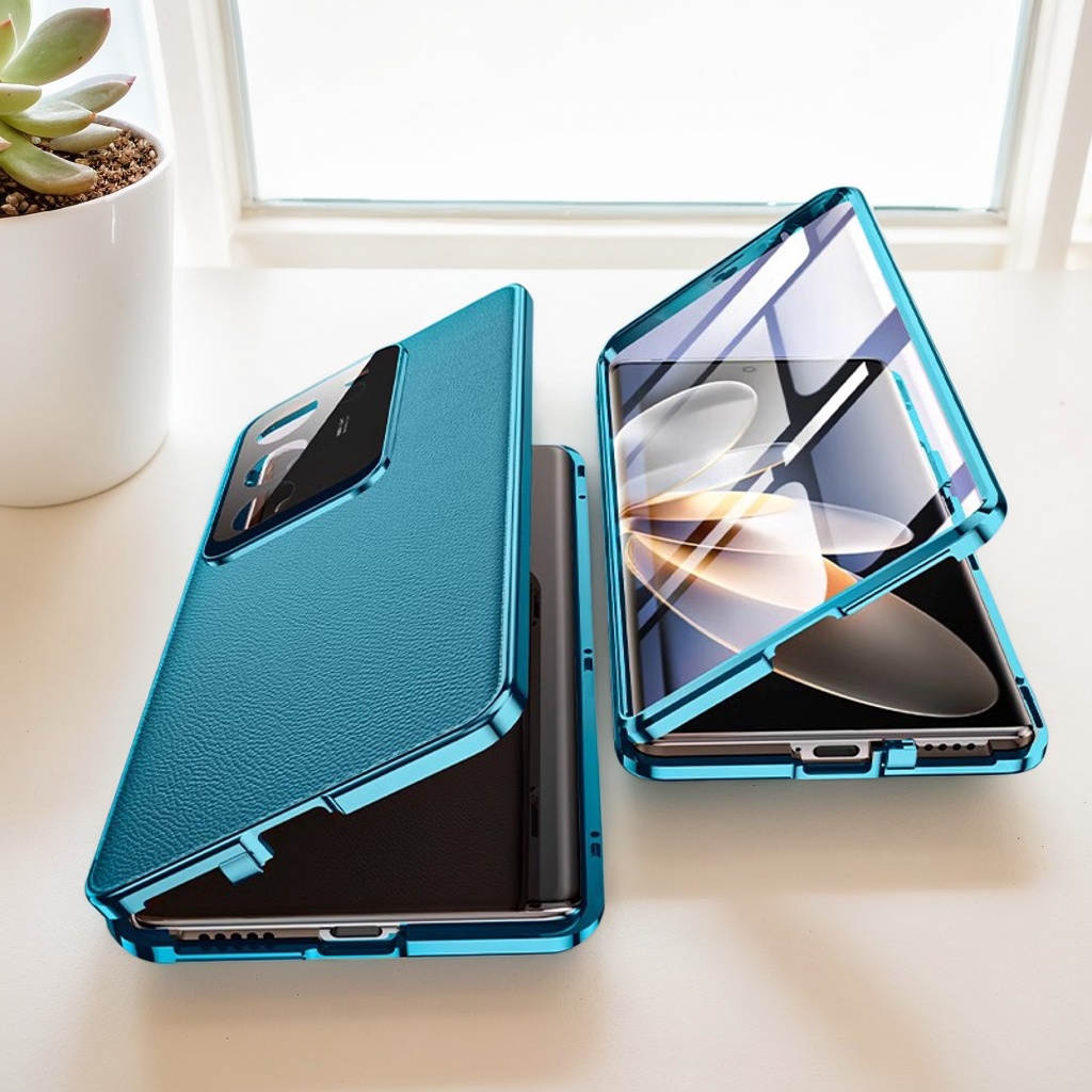 Realme Gt 6 - Sarung ponsel kulit kaca 360 °,