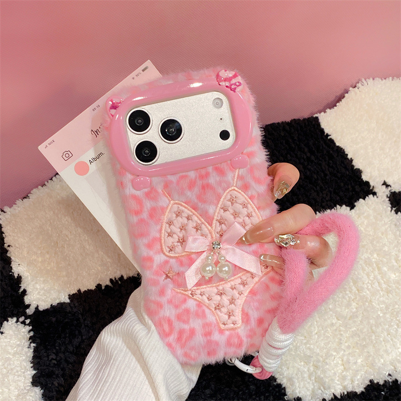 Apple Iphone 15 Pro Max - Casing HP Mewah Motif Bikini Leopard