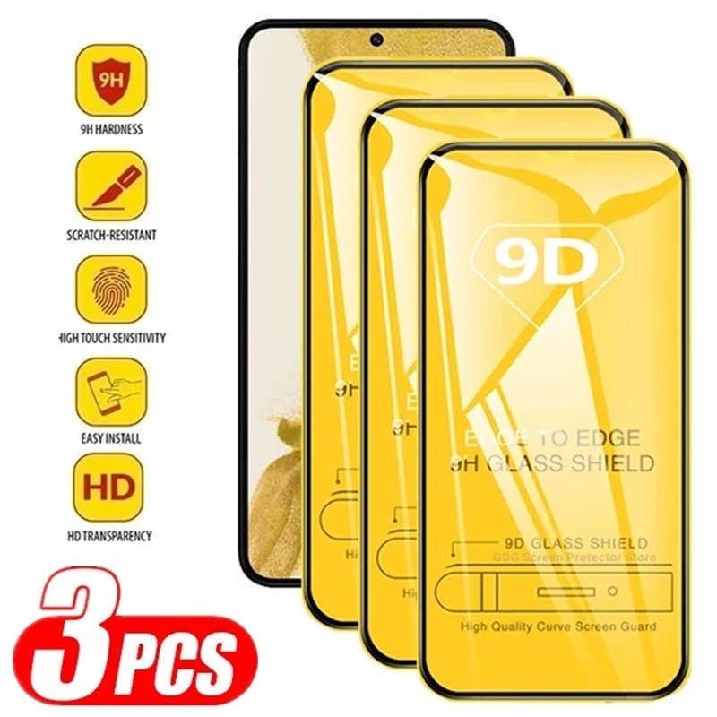 Realme Gt 6 - 3Pcs pelindung layar penutup penuh 9D