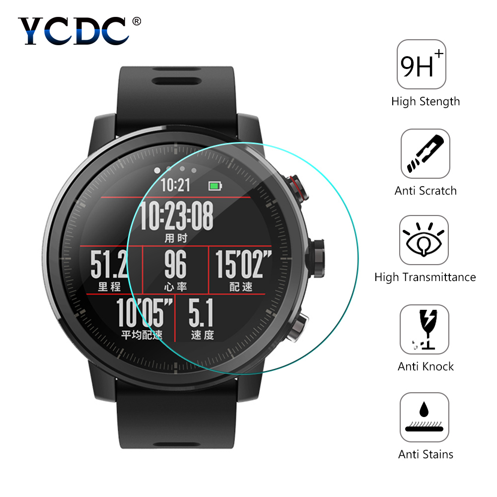 Smartwatch Screen Film - 2PACK Pelindung Layar Kaca Tempered Bulat