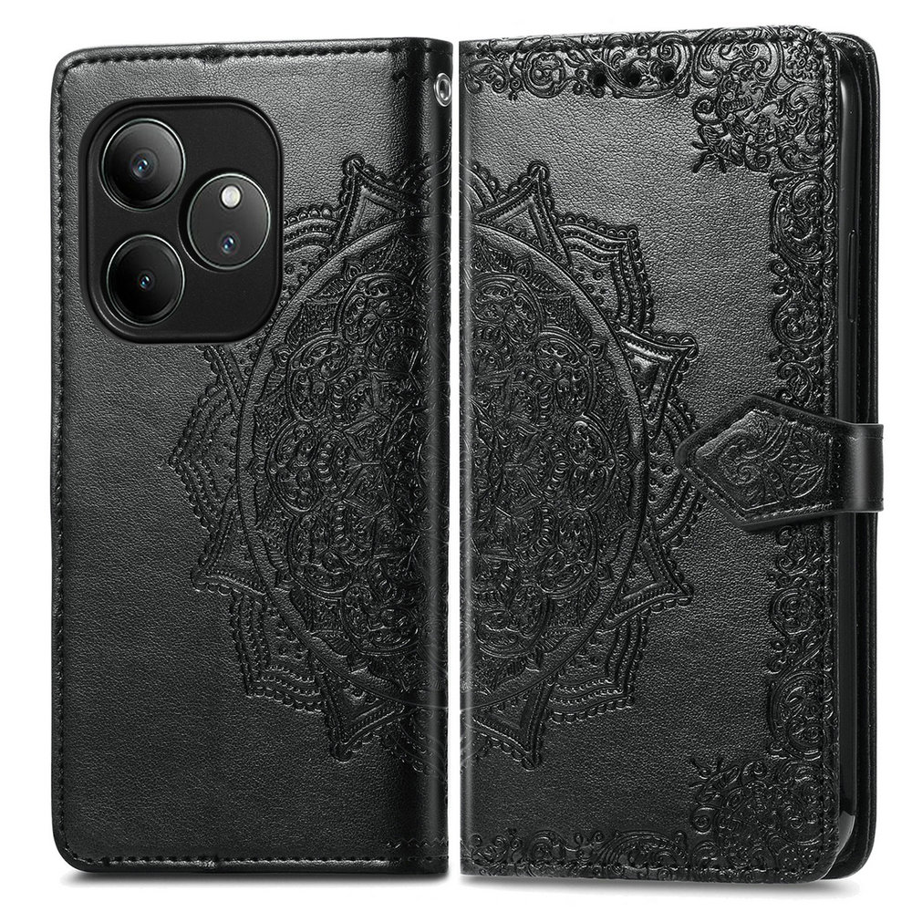 Casing Magnet Flip 3D Mandala  - Realme Gt 6 ulasan dan harga