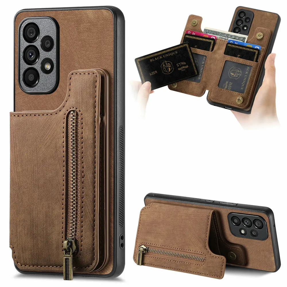 Casing Kulit Dompet Ritsleting - Oppo A78 ulasan dan harga