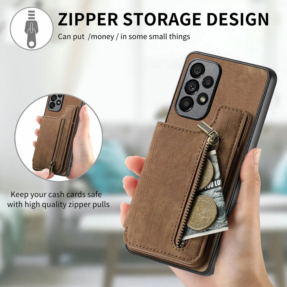 Casing Kulit Dompet Ritsleting - Oppo A78 ulasan dan harga