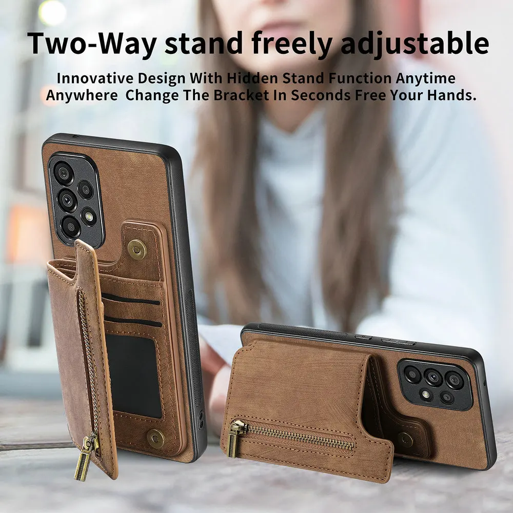 Casing Kulit Dompet Ritsleting - Oppo A78 ulasan dan harga