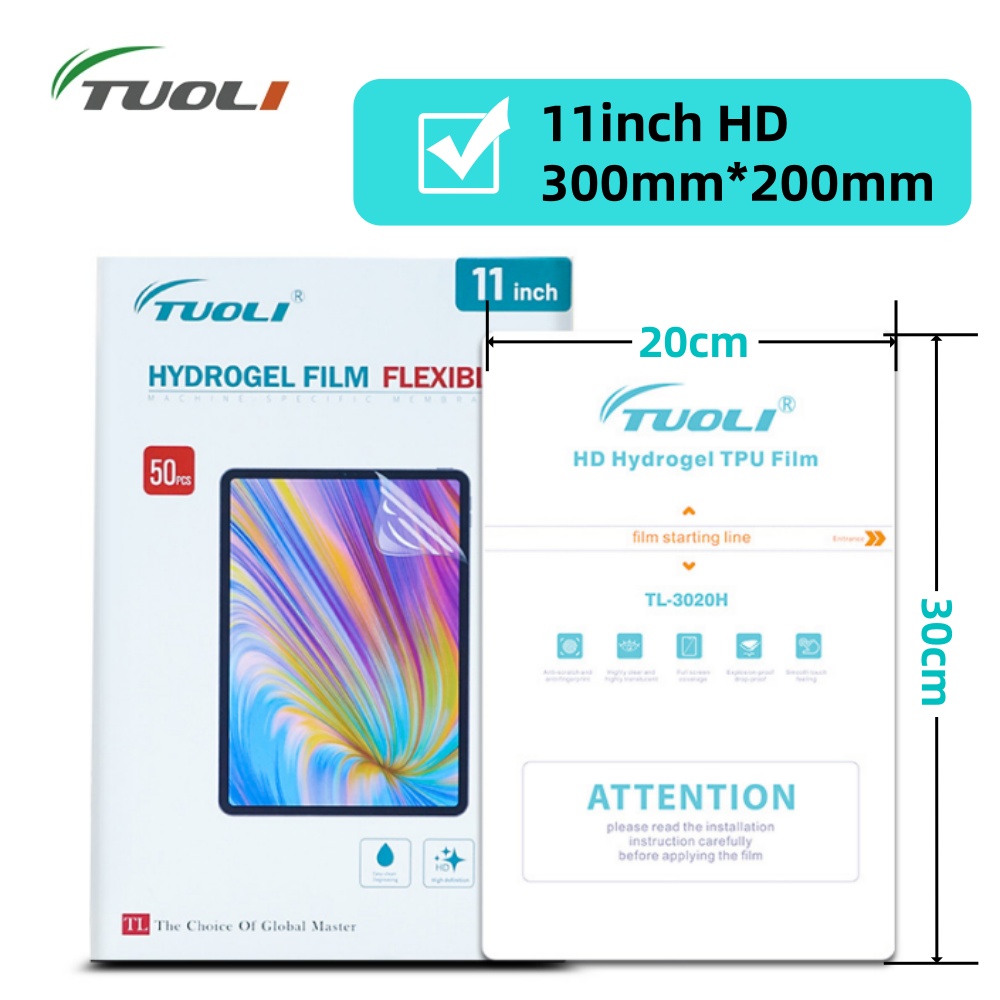TUOLI 10 Buah Film Tablet Univ - Screen Protector Cutter ulasan dan harga